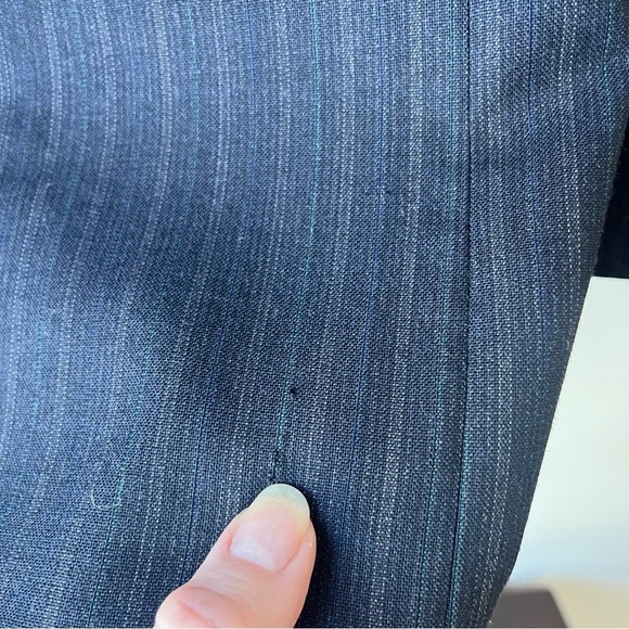 Vintage Jonathan Bryan Wool Blazer Made in Canada | Jack Fraser | Navy Pinstripe - Picture 3 of 11